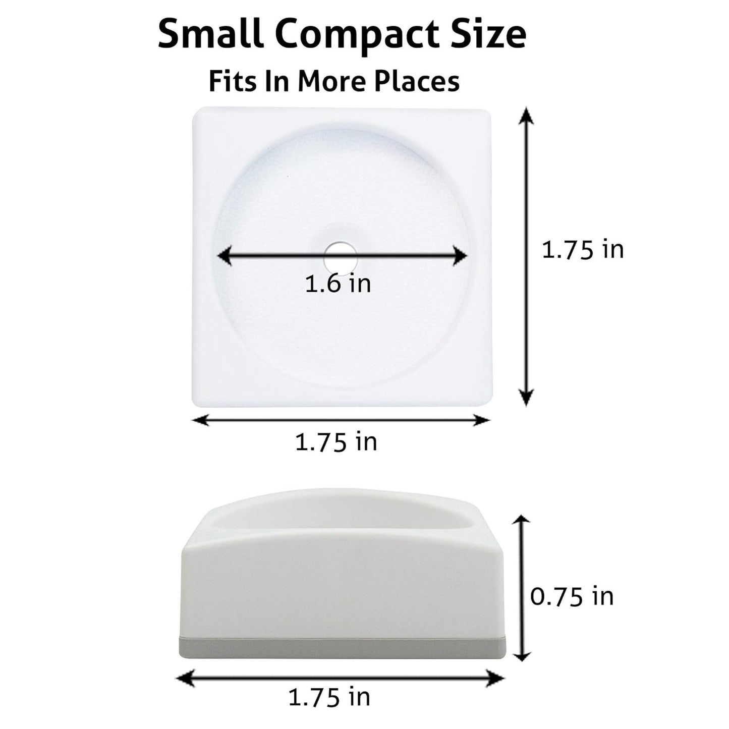 Wall Nanny Mini - Smallest Baby Gate Wall Protector (Made in USA) Protect Walls & Doorways from Pet Gates & Dog Gate Spindles - Child Pressure Mounted Baby Gate for Stairs Wall Cup (White) 4 Pack