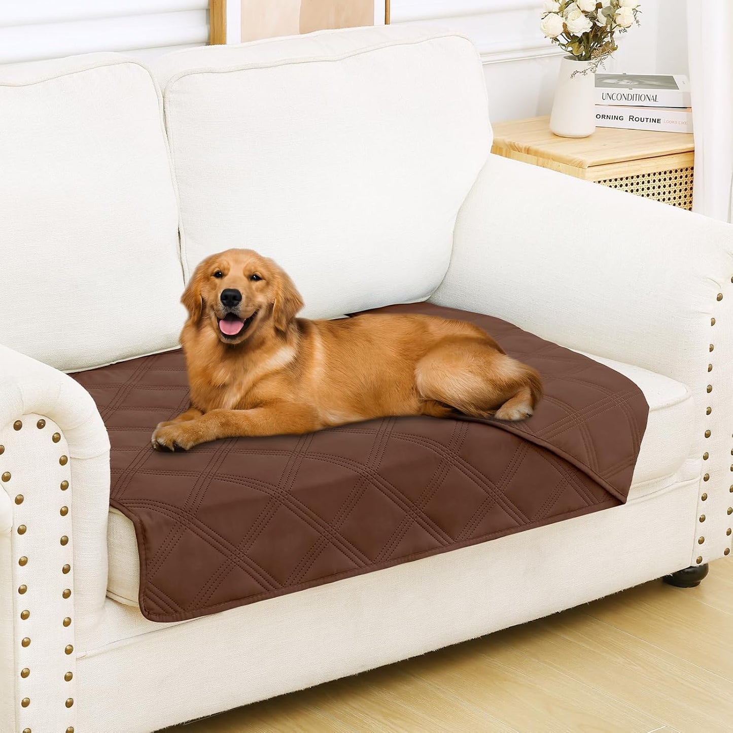 Smiry Waterproof Dog Bed Cover Blanket 30x70, Soft Reversible Pet Blanket, Washable Leakproof Cats Dogs Couch Cover for Sofa, Couch, Furniture, Grey/Dark Grey