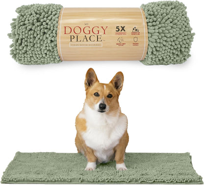 My Doggy Place Dog Mud Mat, 36"x26" Ash – Thick Microfiber Entry Rug for Snow, Mud & Salt – Absorbent, Quick-Dry, Washer-Safe & Non-Slip, Large