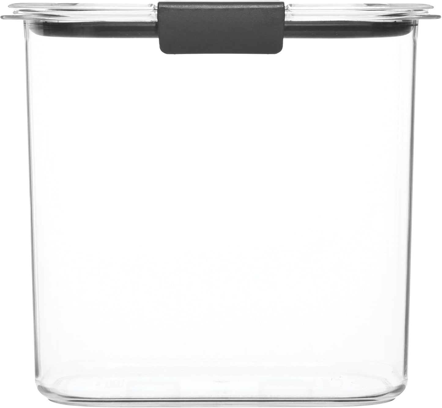 Rubbermaid Brilliance 16-Cup Airtight Food Storage Container with Lid Clear/Grey - optimal for pantry organization flour sugar and food storage