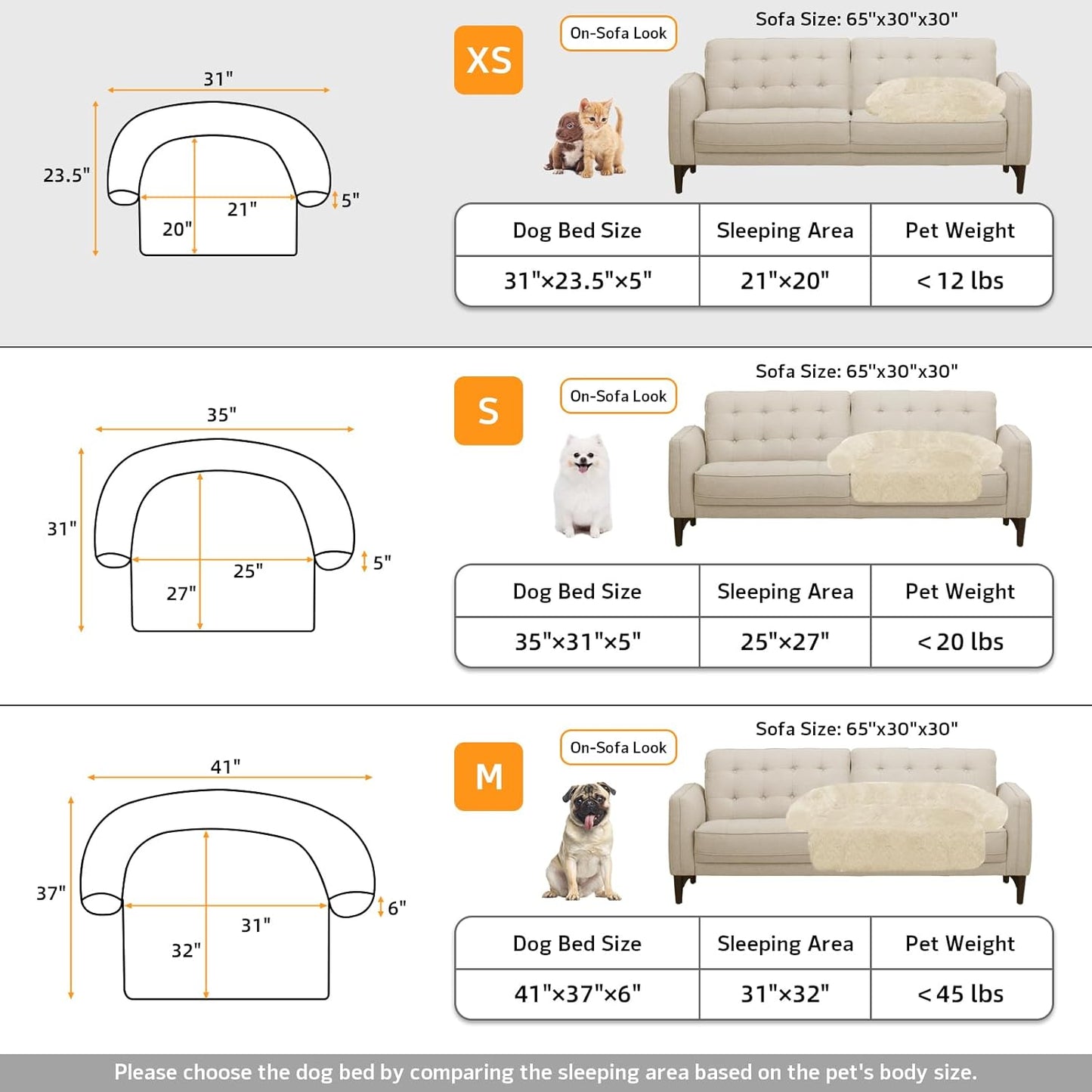 Calming Dog Bed Fluffy Plush Dog Mat for Furniture Protector with Removable Washable Cover for Large Medium Small Dogs and Cats (Large, Light Grey)