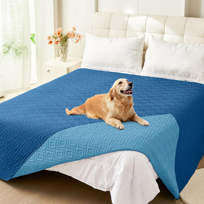 hyha Waterproof Dog Blanket, Soft Pet Bed Blankets, Waterproof Sofa Couch Cover for Dogs Washable, Reversible Pet Couch Covers for Sofa Furniture (30x70 Inch, Grey/Dark Grey)