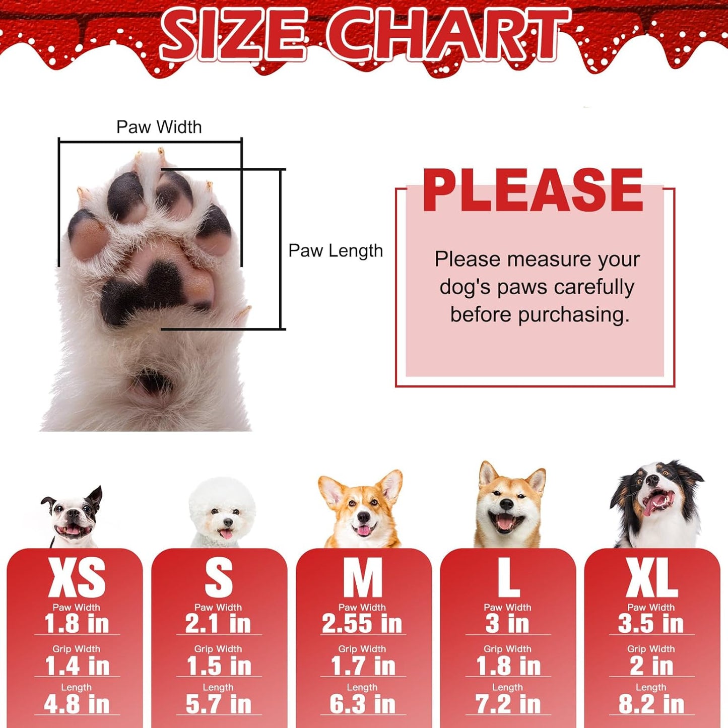 EXPAWLORER Anti Slip Dog Socks to Prevent Licking Paws, Dog Shoes for Hot Pavement, Dog Booties for Small Medium Large Senior Dogs, Traction Control Boots & Paw Protectors for Hardwood Floors