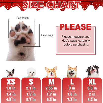 EXPAWLORER Anti Slip Dog Socks to Prevent Licking Paws, Dog Shoes for Hot Pavement, Dog Booties for Small Medium Large Senior Dogs, Traction Control Boots & Paw Protectors for Hardwood Floors