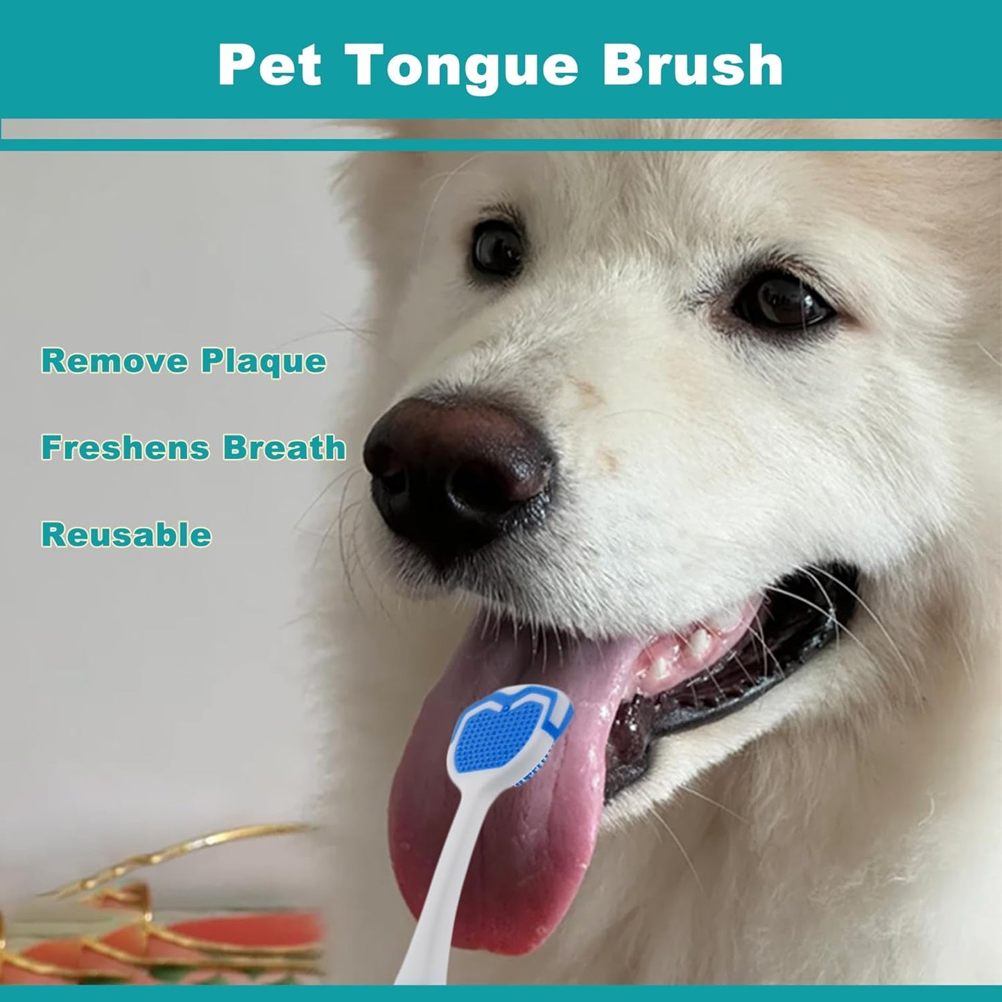Dog Toothbrush Kit, 360-Degree Finger Three-Sided Design, Replaceable Brush Heads, Easy Teeth Cleaning and Dental Care (20 Pack)