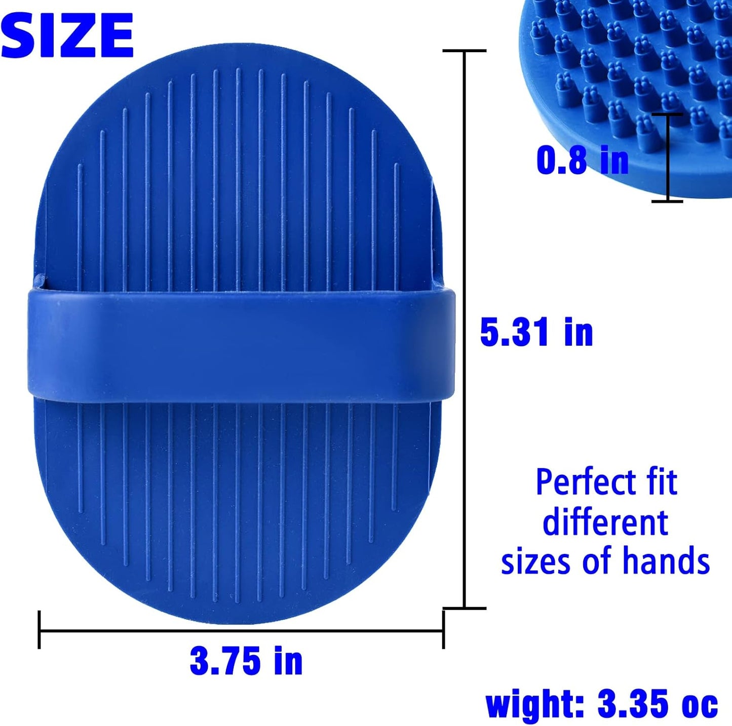 Dog Grooming Brush, Pet Shampoo Bath Brush Shedding Soothing Massage Rubber Comb with Adjustable Ring Handle for Long Short Haired Dogs and Cats 2pcs