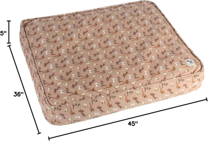 Molly Mutt Medium to Large Dog Bed Cover- Forever Young Print - Measures 27”X36”X5’’ - 100% Cotton - Durable - Breathable - Sustainable - Machine Washable Dog Bed Cover (Dd82b)