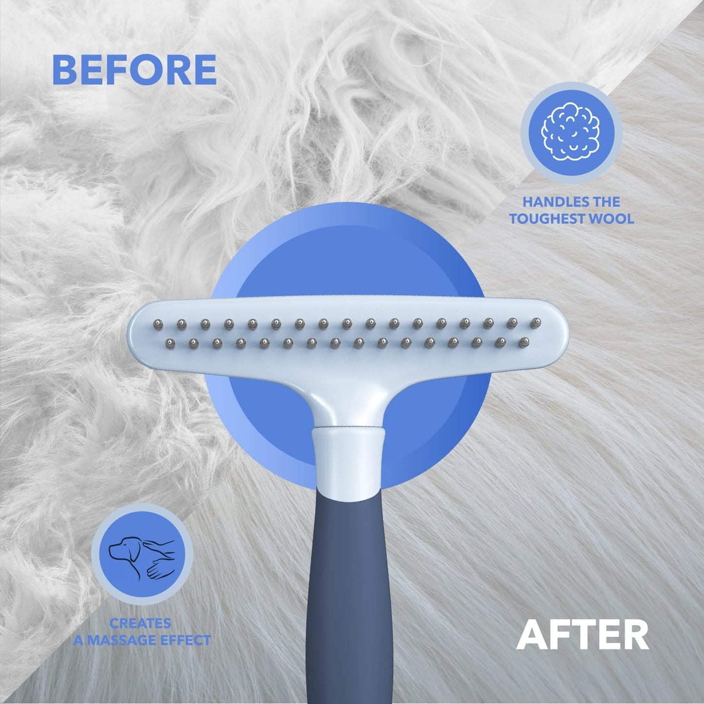 DOGI Deshedding Brush Comb - Undercoat Rake for Dogs, Cats, Short, Long Hair Coats - Double Row Stainless Steel Pins - Reduce Shedding by 90% (Green)