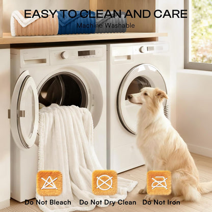 Luciphia Waterproof Dog Blanket for Large Dogs Ultra-Soft Calming Cut Pile Flannel Throw Durable & Warm Furniture Protection for Couch Bed Pet Blanket Machine Washable Stone Gray,L(65''x57'')