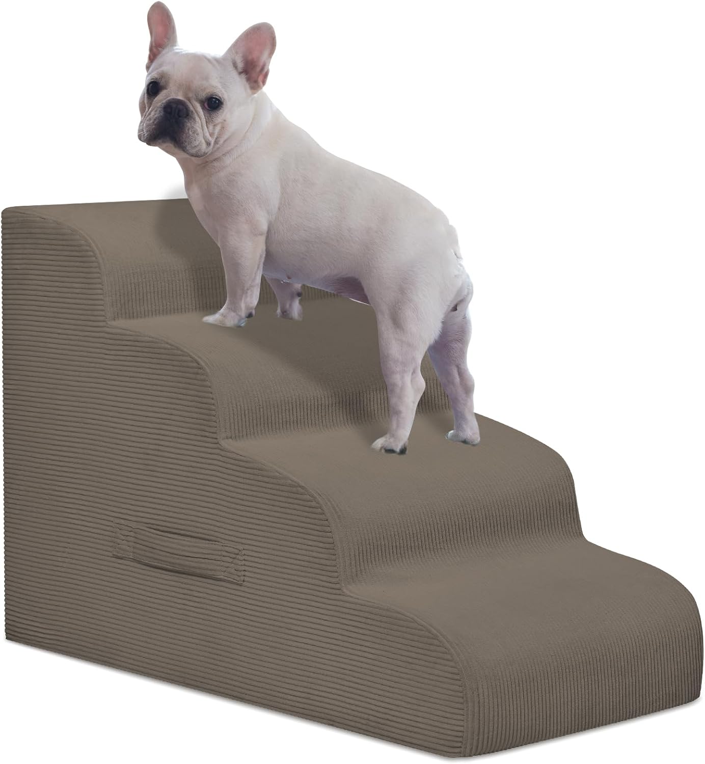 Mesa Lemon Dog Stairs & Steps for High Beds, 3 Steps High Density Foam Waterproof Dog Ramp for Small Dogs and Cats, Pet Stairs with Removable Washable Cover for Bed, Couch, Sofa and Car (H:16")