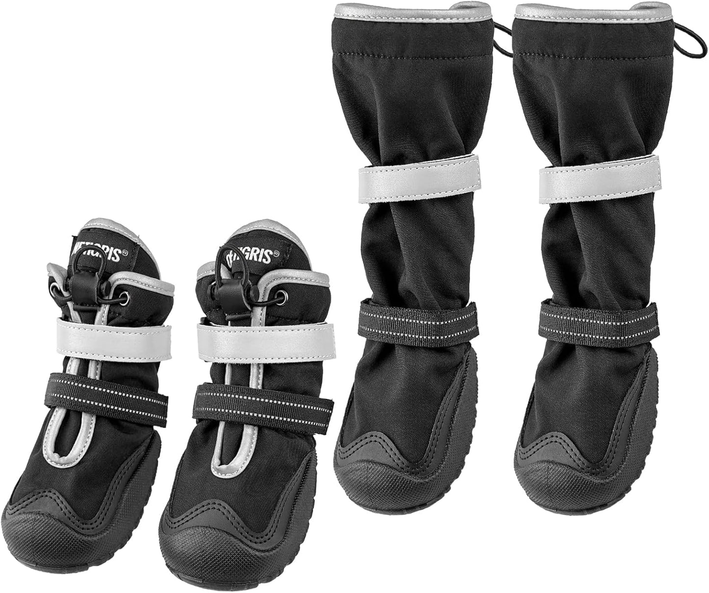 OneTigris Dog Shoes for Large Medium Dogs, Waterproof Anti-Slip Paw Protectors for Hot Pavement, Wound Recovery & Licking Prevention, Breathable Dog Booties for Outdoor Walking Hiking Hardwood Floor