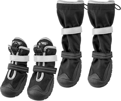 OneTigris Dog Shoes for Large Medium Dogs, Waterproof Anti-Slip Paw Protectors for Hot Pavement, Wound Recovery & Licking Prevention, Breathable Dog Booties for Outdoor Walking Hiking Hardwood Floor