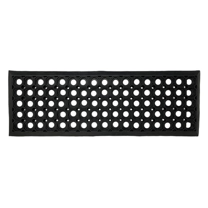 Ottomanson Outdoor Bullnose Stair Treads – Ribbed Heavy-Duty Non Slip Stair Mats – Strong Grip for Concrete, Brick & Textured Steps – Requires Fastening on Wooden & RV Steps, Pack of 5