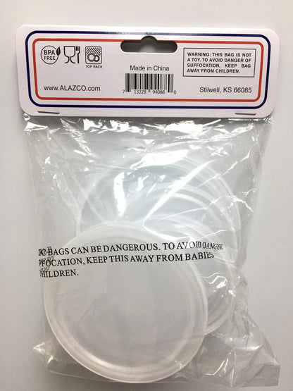 ALAZCO 6pc BPA-Free Can Covers - Large Medium & Small Plastic Tight Seal Lids For Canned Goods or Pet Dog Cat Food Saver Reusable