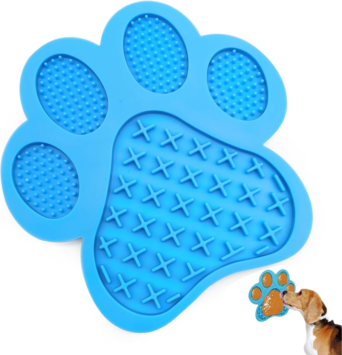 Dog Lick Pad, Dog Washing Distraction Device, Slow Eating Cute Pet Mat with Super Suction for Dogs Licking Peanut Butter, Pet Bathing, Grooming Training (red)