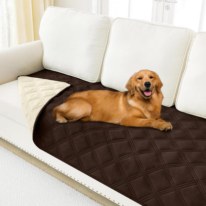 Smiry Waterproof Dog Bed Cover Blanket 30x70, Soft Reversible Pet Blanket, Washable Leakproof Cats Dogs Couch Cover for Sofa, Couch, Furniture, Grey/Dark Grey
