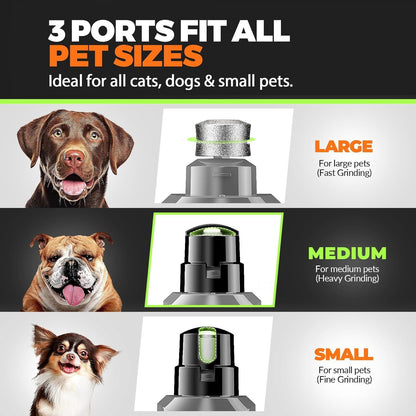 Whisper Quiet Dog Nail Grinder with 4 LED Lights, Safe & Stress-Free for Sensitive Dogs Cats of All Breeds & Sizes, 3 Grinding Bits, 3-Speed, Pet Nail Trimmers, Rechargeable Painless Grooming Kit