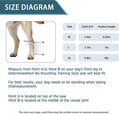 Dog Knuckling Brace, Dog Toe Grips for ACL Injury, Hock Fracture, Arthritis & Meniscus Tears, Rear Legs, L