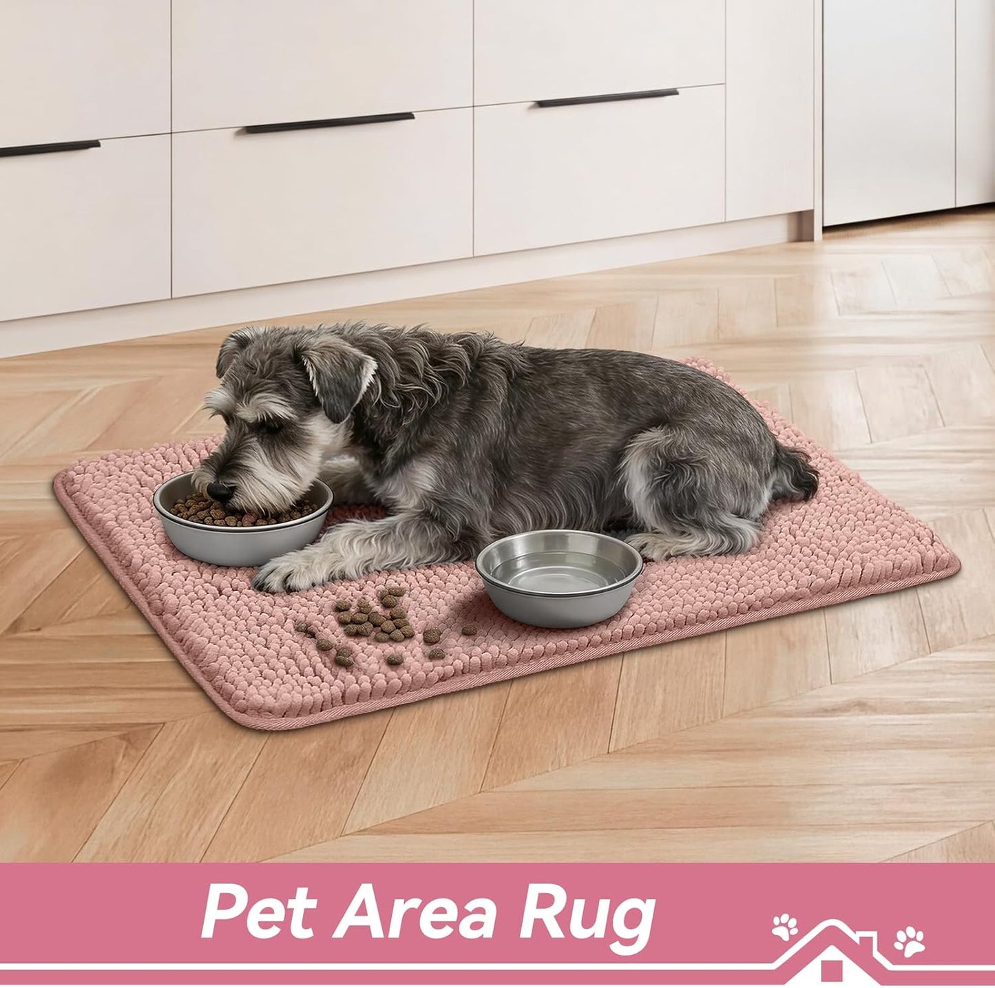 Bcoimo Super Absorbent Dog Door Mat, 30"*20" Anti Slip Mat for Muddy Paws, Pet Rugs for Dirty Paws Washable that Absorbs Moisture and Dirt, for Dog Cage and Pet Resting Carpet