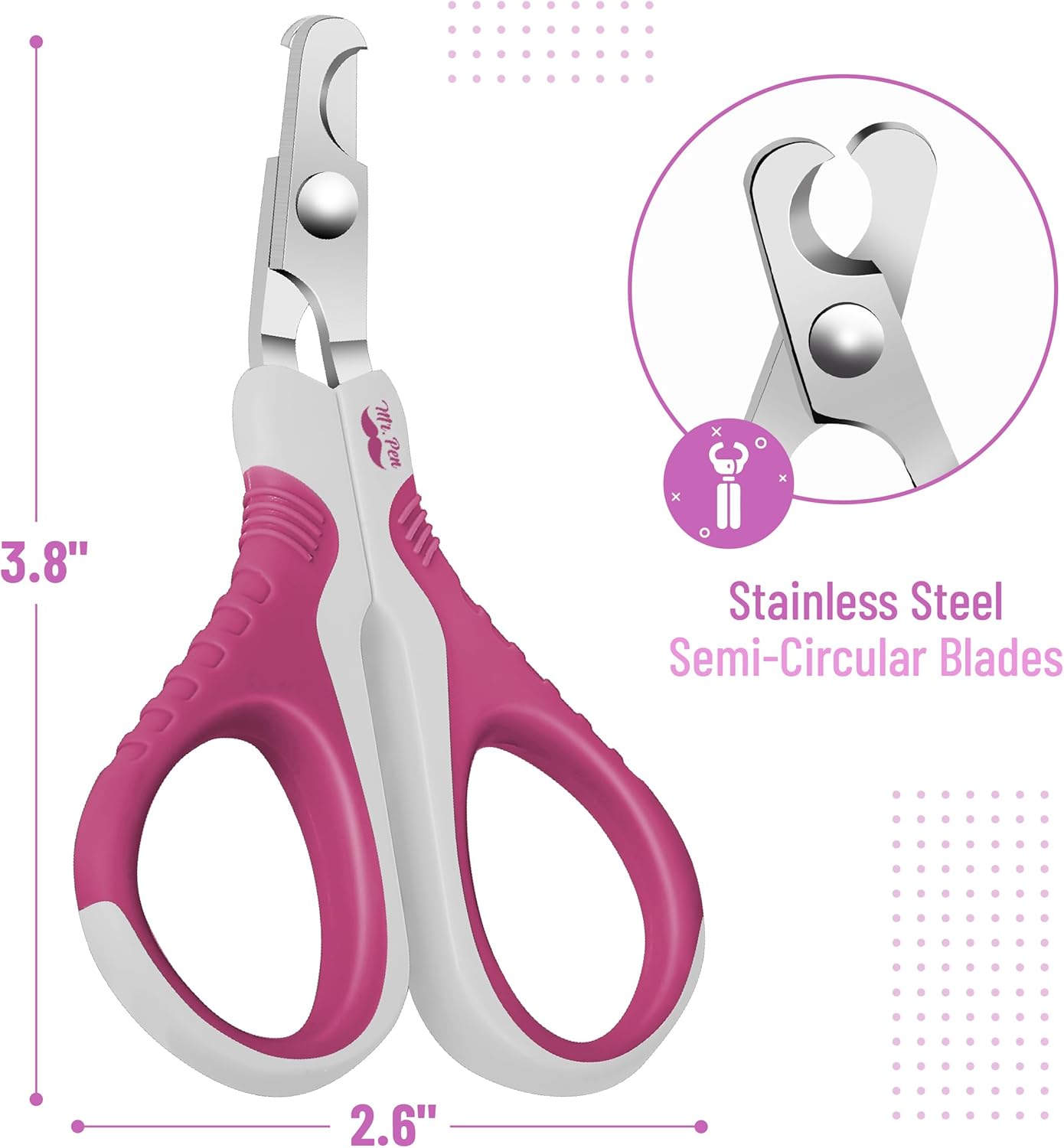 Mr. Pen- Cat Nail Clipper, Stainless Steel, Professional Sharp Cat Claw Trimmer for Small and Medium Cats, Pet Nail Clipper with Sturdy Non Slip Handle