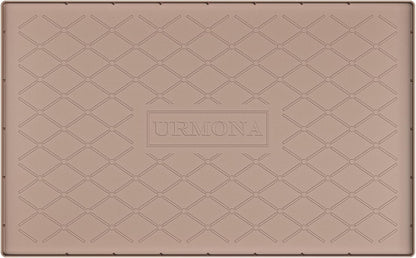 URMONA Under Sink Mat for Kitchen Waterproof, 34" x 22" Silicone Under Sink Mat for Shelf Liner Organizer, Cabinet Sink Protector Under Sink Liner for Bottom Kitchen, Bathroom(Light Grey)
