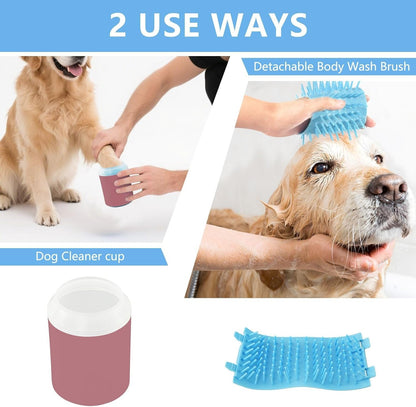 ODAWA Dog Paw Cleaner Cup Royal Blue Muddy Paw Cleaner with Soft Bristle