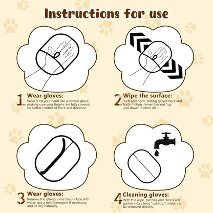KLIFE 2Pcs Magic Brush Pet Hair, Pet Hair Remover Gloves for Cats & Dogs, Reusable Electrostatic Pet Hair Remover Glove for Couch Furniture, Carpet, Curtain