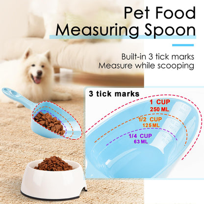 1-Cup Melamine Pet Food Scoop — Precise Feeding & Weight-Management Measuring Scoop for Dogs & Cats, BPA-Free, Durable, Dishwasher-Safe (Baby Blue)