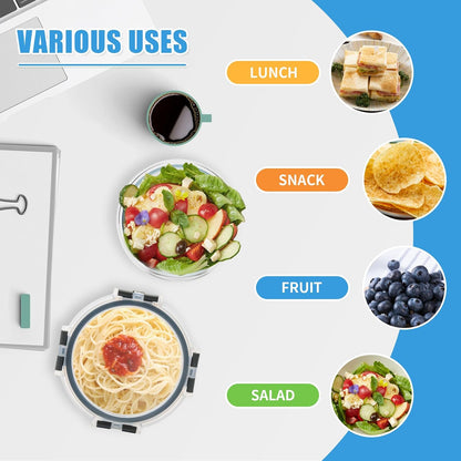 GULFLIN 24-Piece Small Glass Food Storage Containers with Lids Airtight, 1.5 Cup Meal Prep Containers Set, Microwave&Dishwasher Safe, Leak-Proof, BPA-Free, Grey