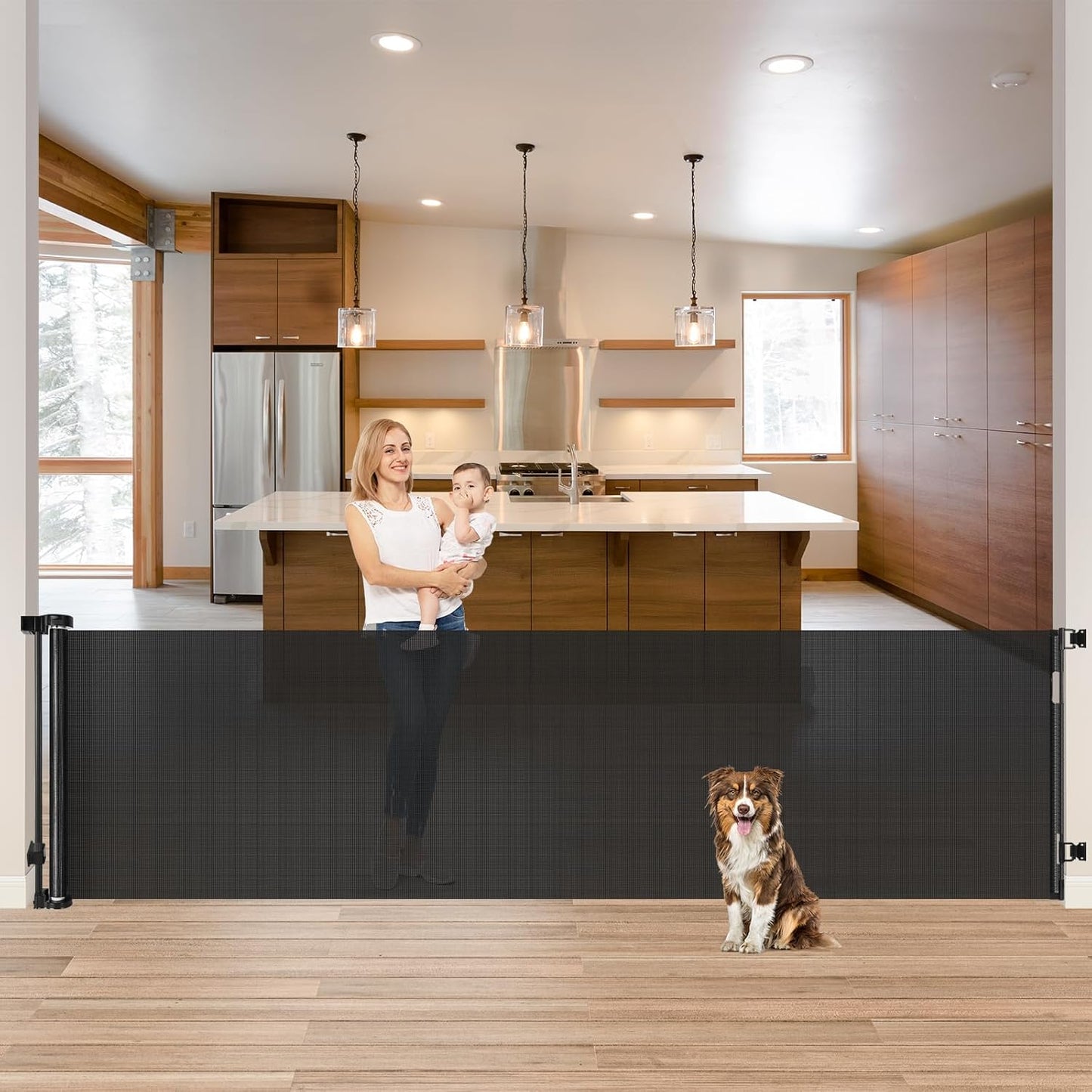 Extra Wide Baby Gate for Large Openings Retractable Baby Gates Indoor Outdoor Extra Long Dog Gate for Doorway Stair Gates for Kids or Pets Extra Large Dog Gate for Stairs
