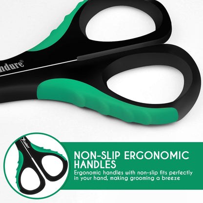 Candure Dog Nail Clippers Professional Pet Nail Clipper Suitable for Cats, Rabbits and Guinea Pigs - Safety Lock/Protective Guard to Avoid Over Cutting (Green, Medium to Small)