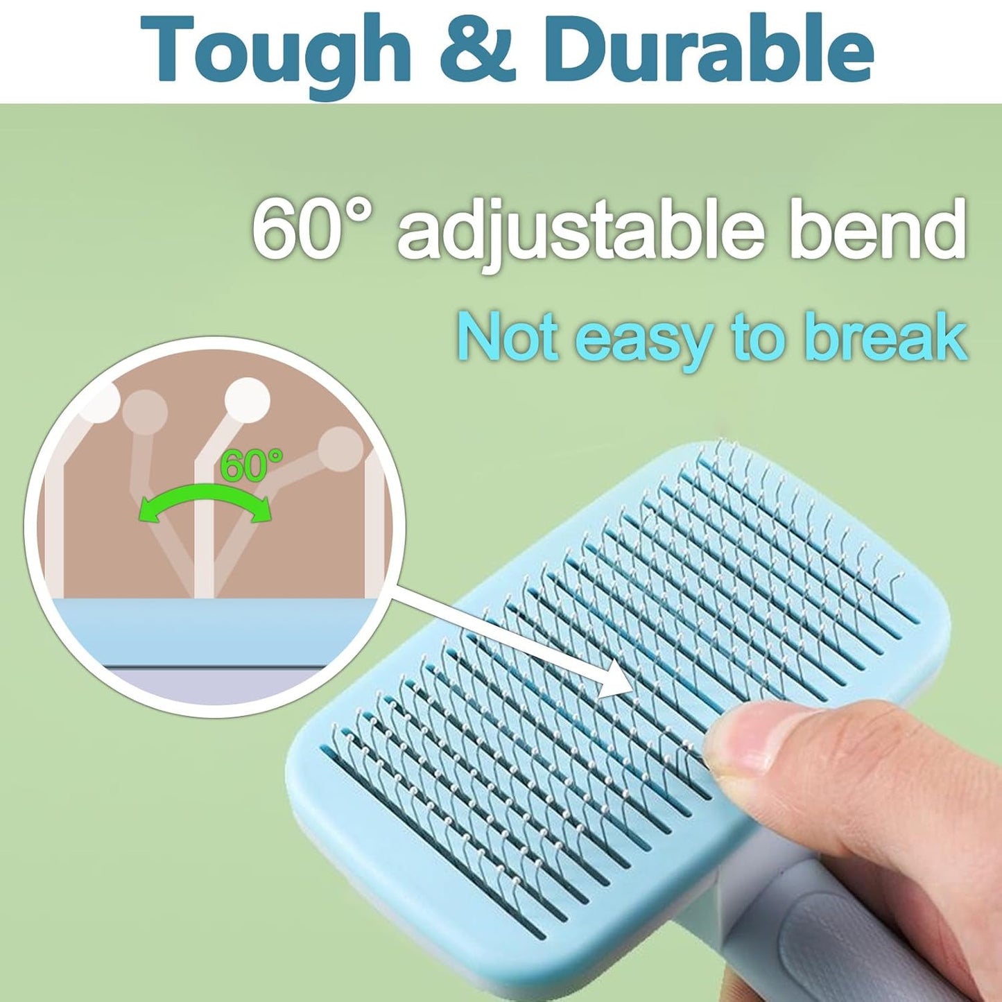 Self-Cleaning Cat Shedding Grooming Brush for Small Dog Pet Short Hair Remover Set Reusable Lint Removal Tool Carpet Scraper for Clothes Couch Bedding Furniture Car Pink