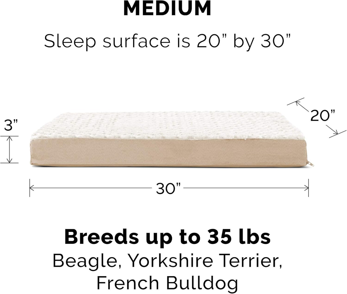 Furhaven Replacement Dog Bed Cover Ultra Plush Faux Fur & Suede Mattress, Machine Washable - Gray, Large