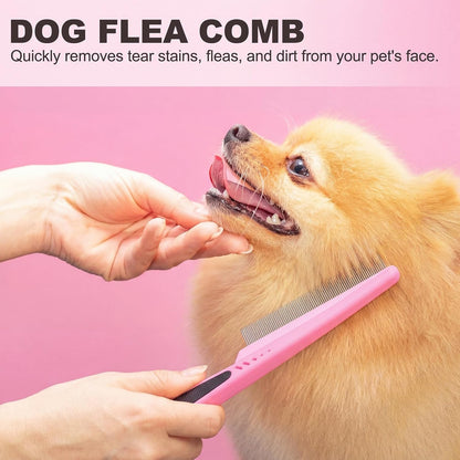 Yaomiao Dog Brush Grooming Kit 9 Pcs Kit with Pet Nail Clipper and File Cat Grooming Deshedding Undercoat Rake Comb for All Breeds Sizes Promotes Healthy Skin Coat(Classic Color)
