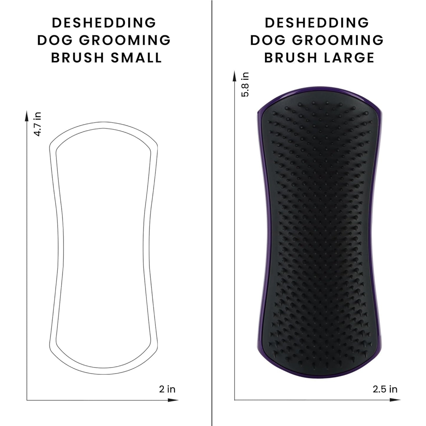 Pet Teezer De-Shedding Dog Brush by Tangle Teezer, Dog Grooming Tool for Long Haired Breeds and Wet or Dry Fur, Large, Blue & Pink