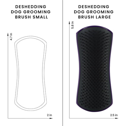 Pet Teezer De-Shedding Dog Brush by Tangle Teezer, Dog Grooming Tool for Long Haired Breeds and Wet or Dry Fur, Large, Blue & Pink