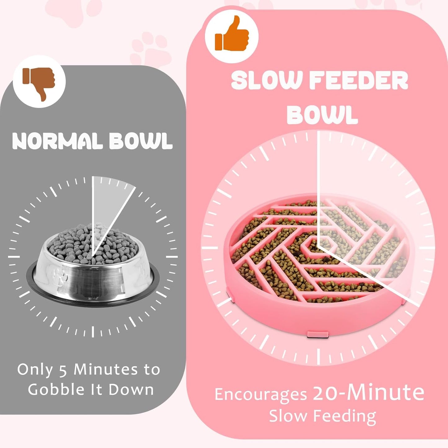 WHIPPY Slow Feeder Dog Bowl, Puzzle Maze Design to Slow Down Eating, 3-Cup Capacity, Anti-Gulping Food Bowl for Medium & Large Dogs,Black