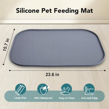 UPSKY 2-in-1 Elevated Dog Bowls Slow Feeder, 4 Height Adjustable Raised Bowl Stand, No Spill Dog Water Bowls, Anti-Slip Food and Water Bowls for Small Medium Dogs(Not Include Stainless Steel Bowl)