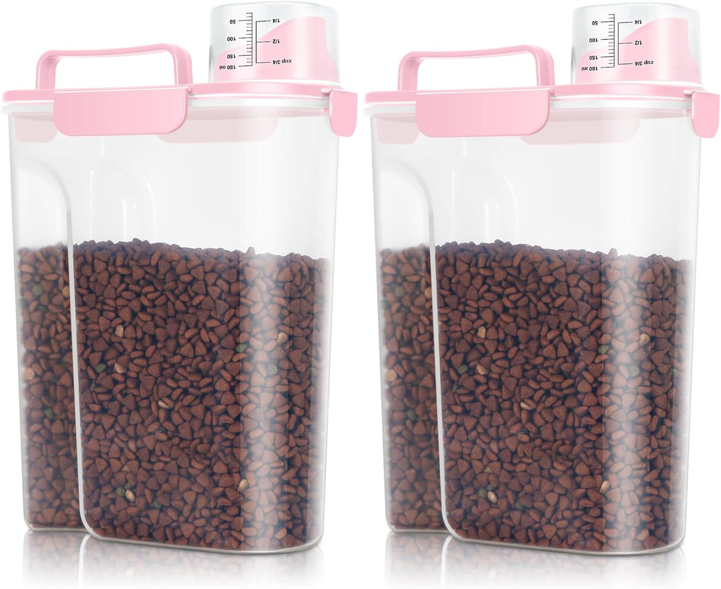 TBMax Dog Food Storage Container 5-7 lbs, Airtight Cat Food Container with Larger Spout & Measuring Cup, Portable Pet Food Storage Dispenser for Small Animal Kibble Storage, Bird Seed Container