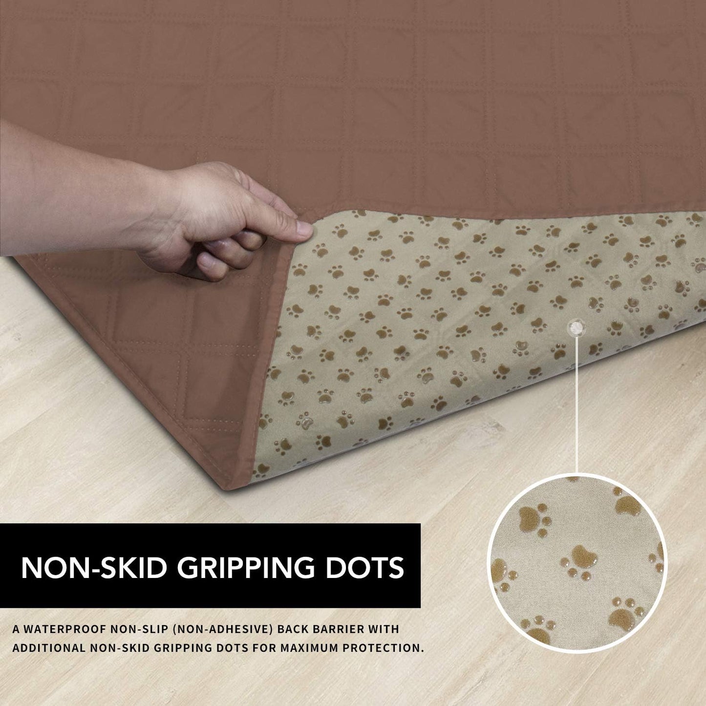 Easy-Going 100% Waterproof Dog Bed Cover, Non-Slip Pet Blanket for Furniture, Washable Couch Cover, Repleasement Sofa Cover (68x82 in,Gray)