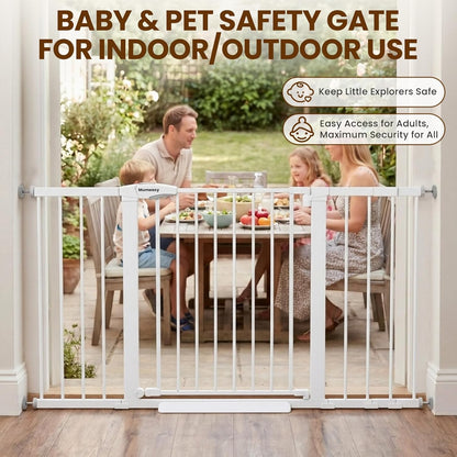 Mumeasy 36" High Extra Tall Dog Gate, 29.6"-40.5" Wide Pressure Mounted Tall Baby Gate for Dog, Auto Close Pet Gate with Door for Stairs,Doorways,House,Black
