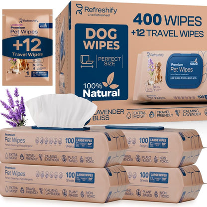 Dog Teeth Cleaning Wipes - 100 Value Pack - Fresh Mint Dog Dental Wipes, Vet Formulated Pet Teeth Cleaning Finger Wipes for Dogs & Cats – Effective Dog Teeth Cleaning, Plaque & Tartar Solution