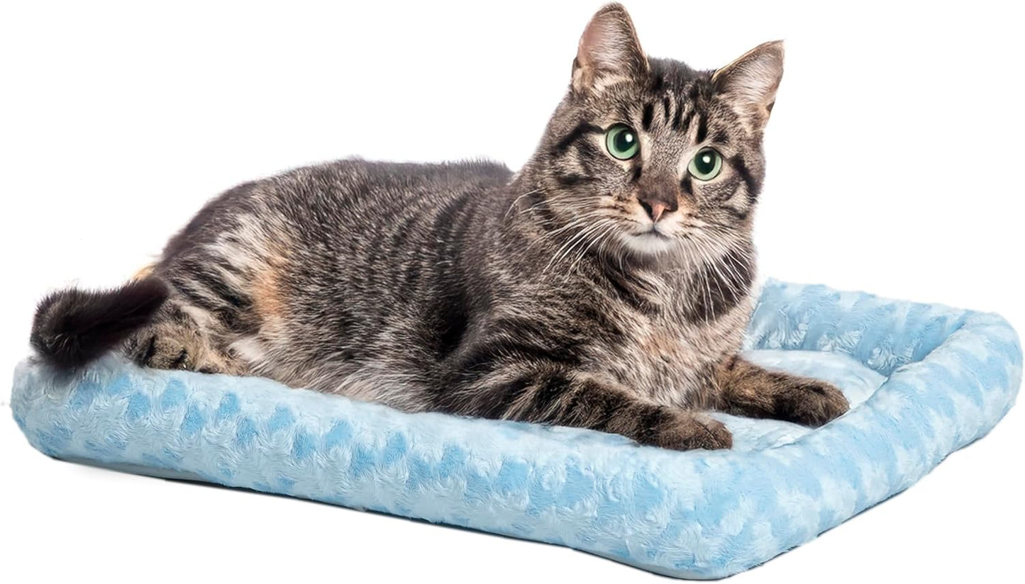 MidWest Homes for Pets QuietTime Dog Bed - White Fleece Bolster, Ultra-Soft and Machine Washable, Fits 24-Inch Crates and Carriers, for Small Breed Dogs