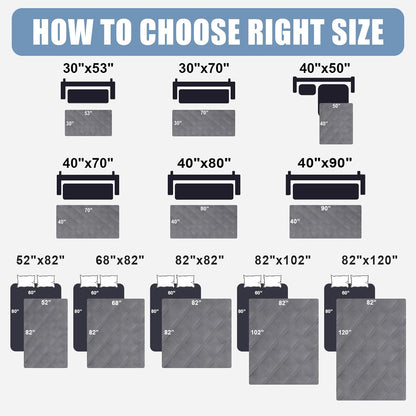 Smiry Waterproof Dog Bed Cover Blanket 30x70, Soft Reversible Pet Blanket, Washable Leakproof Cats Dogs Couch Cover for Sofa, Couch, Furniture, Grey/Dark Grey