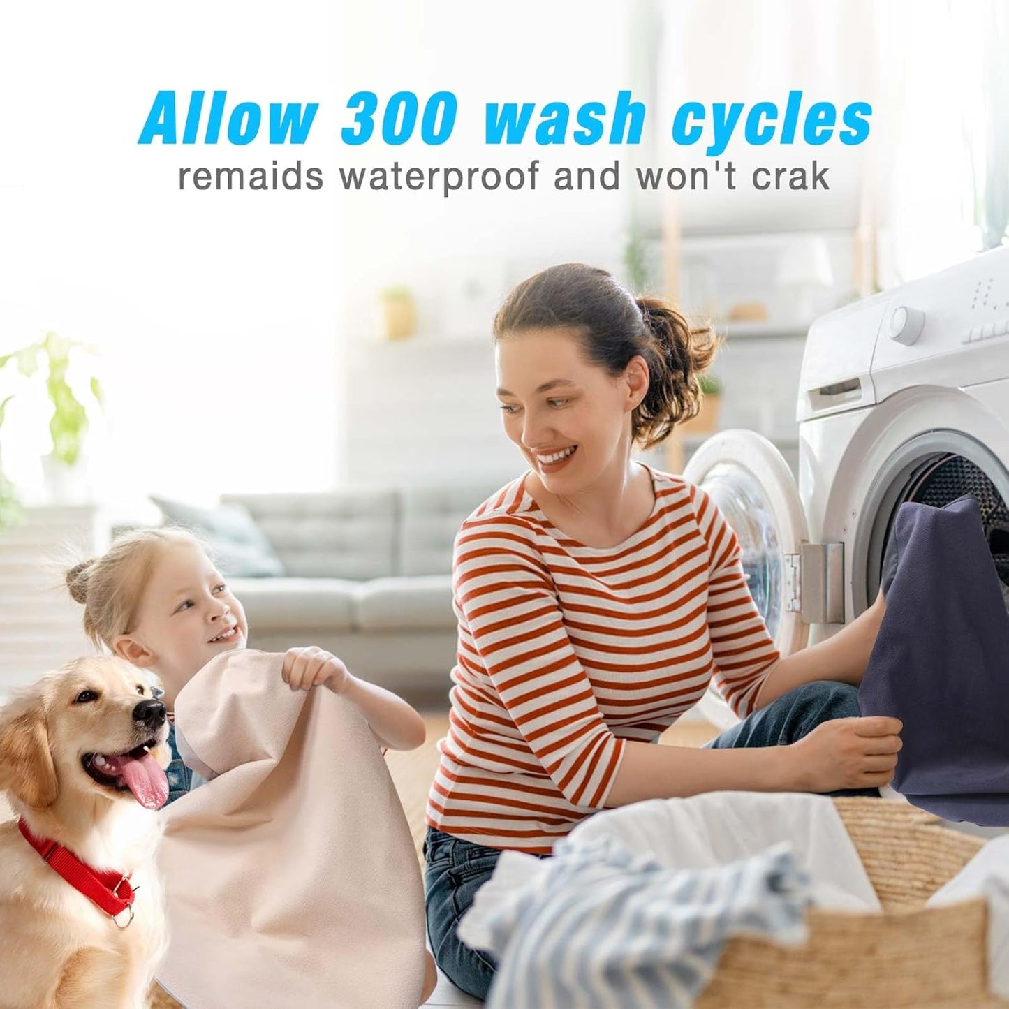 Dog Bed Covers Replacement Washable 100% Waterproof Dog Bed Sheets, Soft & Noiseless Pet Bed Cover, 2 Pack, 30" x 20" Beige
