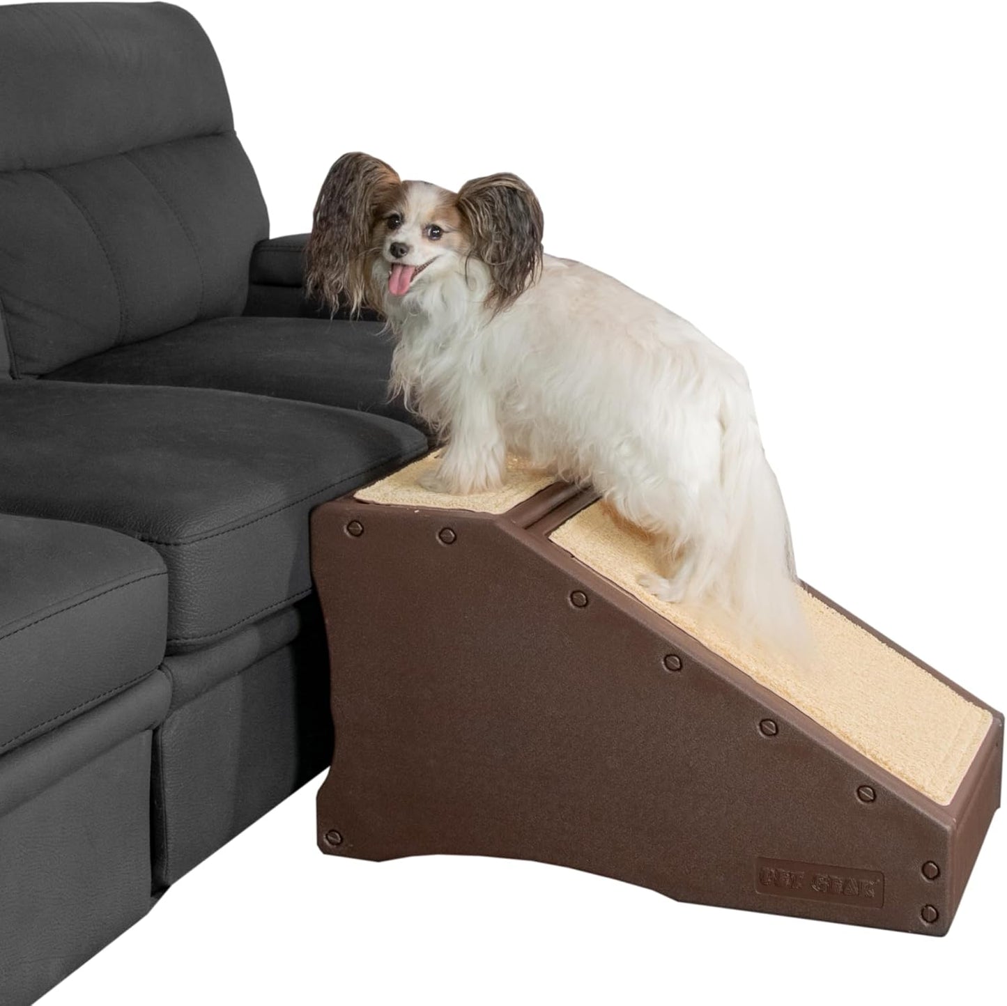 Pet Gear Stramp Stair and Ramp Combination for Dogs/Cats, Easy Step, Lightweight/Portable, Sturdy, Easy Assembly (No Tools Required) 1 Model, Coffee Bean