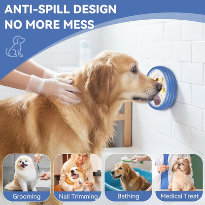 Dog Lick Bowl, Animire Freeze Lick Mat for Dogs, Non-Slip Slow Feeder Licking Bowl Enrichment Treat for Distraction Anxiety Relief, Food Grade Silicone, Dishwasher Safe(Pastel Purple,S)