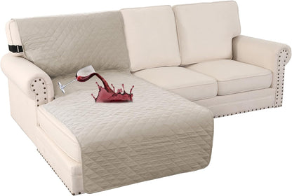Turquoize 100% Waterproof Sofa Covers Couch Cover Sofa Cover for Dogs Couch Protector Triple Non-Slip Sofa Slipcover for 3 Cushion Couch Furniture Protector for Pets, Kids,Dog (Sofa 70", Ivory)