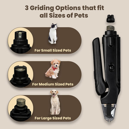2-in-1 Dog Nail Clippers & Cat Nail Clipper with 2 LED Lights, USB Rechargeable with Safety Guard, Low Noise Grooming Tool for Small, Medium, and Large Dog & Cat Nail Trimmer(White)