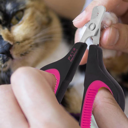 Cat Nail Clippers by Pet Republique – Professional Stainless-Steel Nail Clipper for Cats, Kittens, Hamster, Rabbits, Birds, & Small Breed Animals Claw Trimmer (Black+Yellow)
